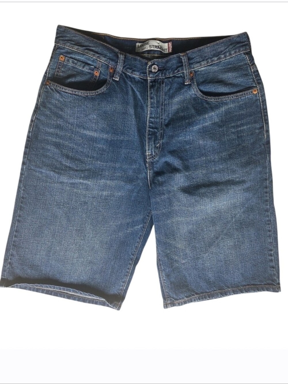 Levi's 569 Blue Denim Men’s Shorts Jorts Size 34 - Picture 1 of 4